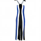 Black-blue-white jumpsuit, stylish, nice. Long. Size S