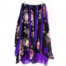 Purple black pink multicolor petal skirt with roses. Ameynra Bellydance design Purple black pink multicolor petal skirt with roses. Ameynra Bellydance design