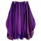 Purple chiffon petal skirt size XL. New. Ameynra belly dance design dance wear