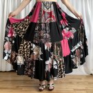 Gypsy Style Patchwork Maxi Skirt Ameynra design Size L New Long