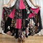 Gypsy Style Patchwork Maxi Skirt Ameynra design Size L New Long
