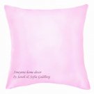 Light Pink Satin Decorative Pillow 14x14 Square / cusion. New