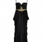 Evening gown / prom dress. Elegant, black, with rhinestones. Size M. Long