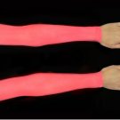 Neon pink-red color mesh sleeves for dance costume, show, carnival. Size S