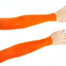 Orange mesh sleeves armbands for belly dance costume or fairy cosplay. Size L