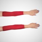 Red mesh sleeves armbands for belly dance costume or fairy cosplay. Size S