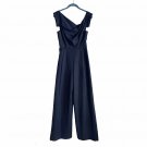 Black Halo women's jumpsuit. Asymmetrical. Size 0. Dark navy-blue. New