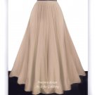 Dark-sand color maxi skirt. Rayon. 1 slit. Size M. Long. New. Ameynra design