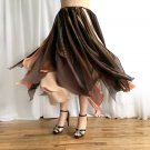 Ameynra belly dance petal skirt brown-orange-beige multicolor. Size M