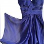 Blue chiffon high low dress. Long, lined. Beautiful! Size 1/2 fits size XS