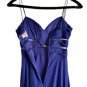 Blue chiffon high low dress. Long, lined. Beautiful! Size 1/2 fits size XS
