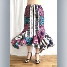 Multicolor swirl skirt. Ameynra by Sofia. Paisley-n-flowers. Size M. Midi. New