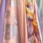 Ameynra Belly dance Skirt. Multicolor Chiffon. 2 slits. Colorful petals. Size S
