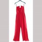 Black Halo women's jumpsuit, strapless, long, wide leg. Red. Size 2. New