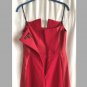 Black Halo women's jumpsuit, strapless, long, wide leg. Red. Size 2. New