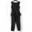 Black Halo women's jumpsuit with ruffle. Black. Size 6. New NWT