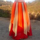 Ameynra belly dance petal skirt. Fire colors 02