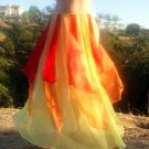 Fire color maxi skirt 03. Ameynra design