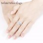 3Pcs 925 Sterling Silver Wedding Rings 2.1Ct AAA CZ Engagement Ring