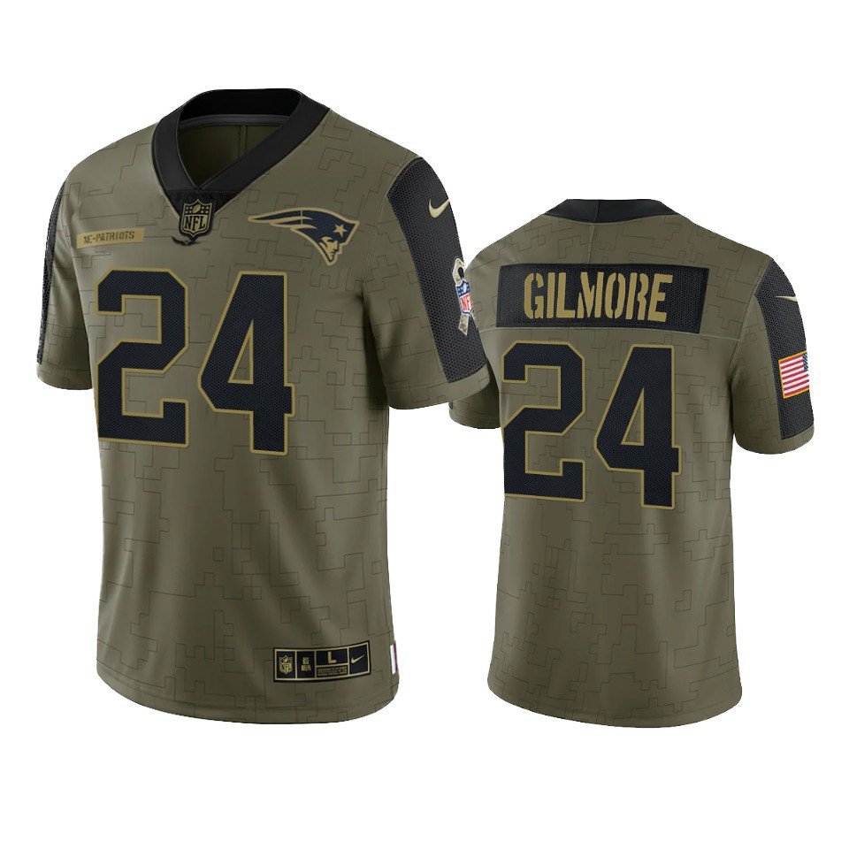 Men's Stephon Gilmore New England Patriots 2021-22 Salute To Service ...