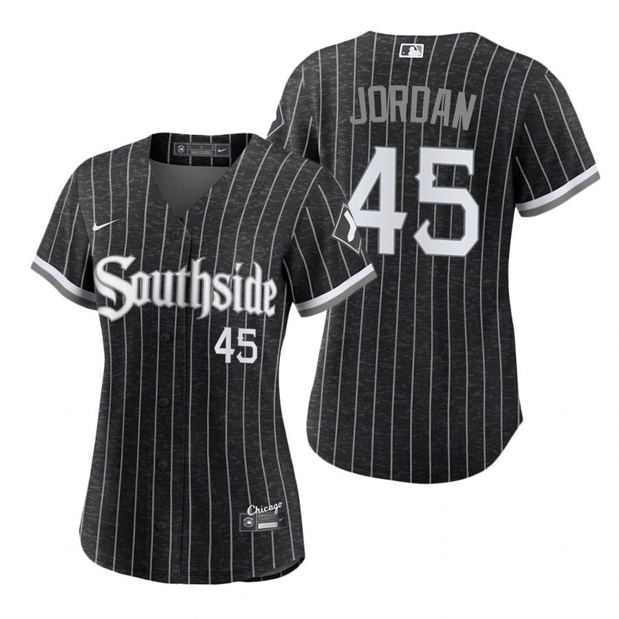 Women's #45 Michael Jordan Chicago White Sox Black City Connect ...