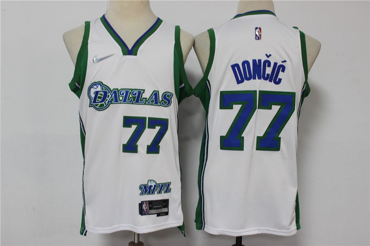 Dallas Mavericks #77 Luka Doncic Black City Edition Stitched NBA Jersey