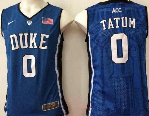 Mens Blue Devils #0 Jayson Tatum Black Basketball Jersey - Jayson Tatum  Jersey - Duke Jersey 