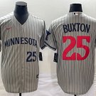 25 Minnesota Twins Baby Blue Embroidered Byron Buxton Jersey