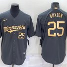 Men's Majestic Minnesota Twins #25 Byron Buxton Authentic Cream