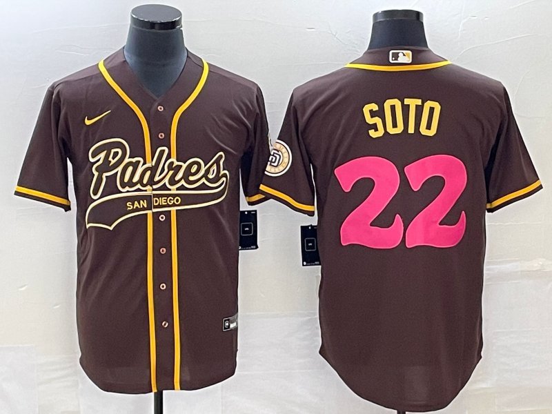 Men's San Diego Padres - Juan Soto #22 Cool Base / FlexBase Stitched Jersey