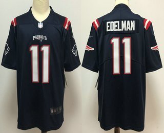 New England Patriots #11 Jersey Julian Edelman Limited Vapor Untouchable White Black Peaceful Coexisting 2020