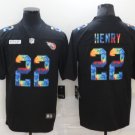 Limited Youth Derrick Henry Black Jersey - #22 Football Tennessee Titans  Salute to Service Therma Long Sleeve