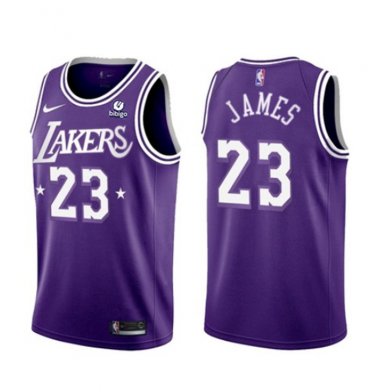 21-22 City Edition NBA Lakers Purple #23 Jersey-311,Los Angeles Lakers