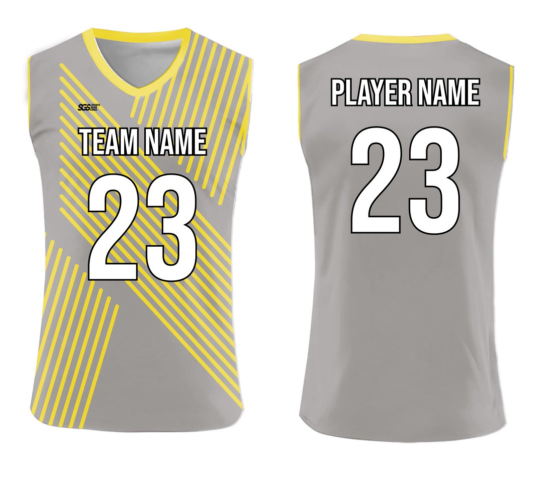 Custom Elegant Lines Design Adult Youth Volleyball Sleeveless Jersey