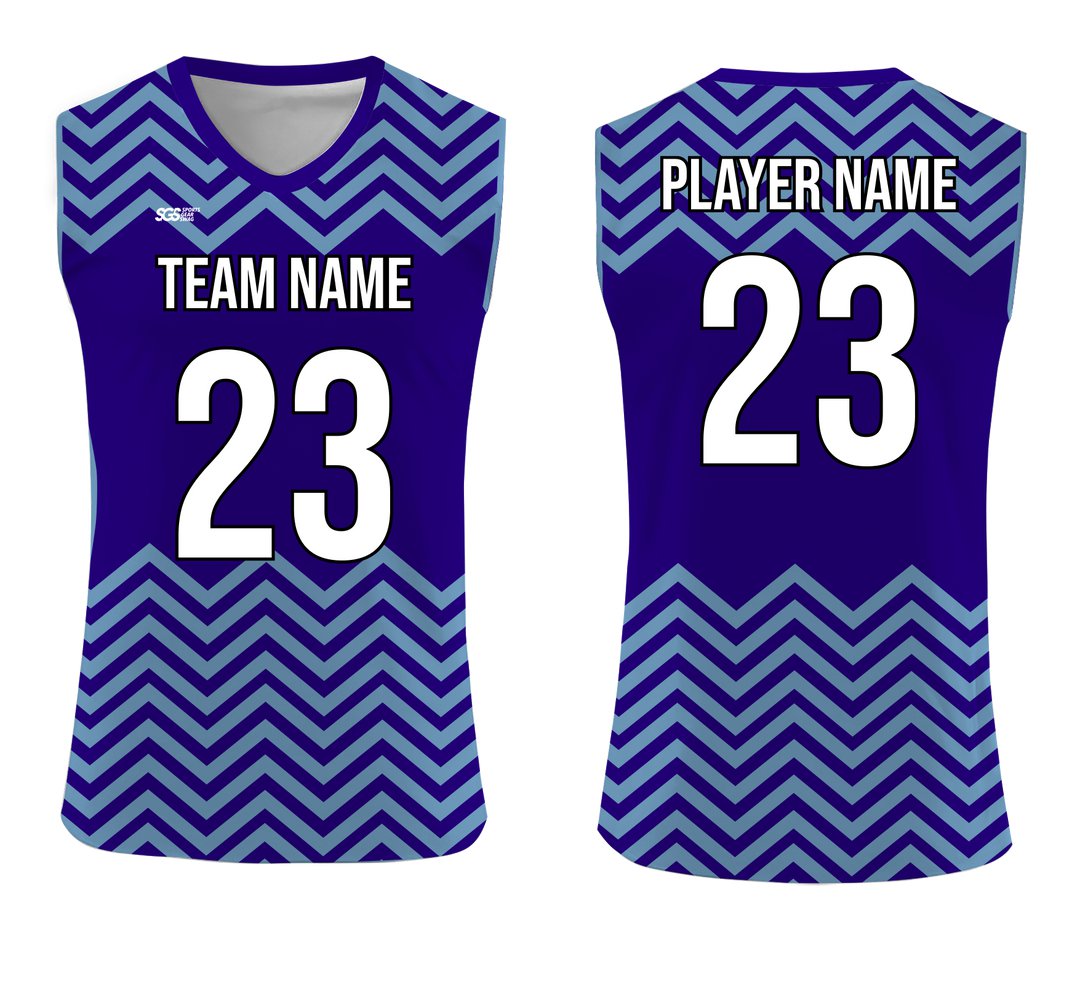 Custom Multi Zig Zag Layers Adult Youth Unisex Sleeveless Volleyball Jersey