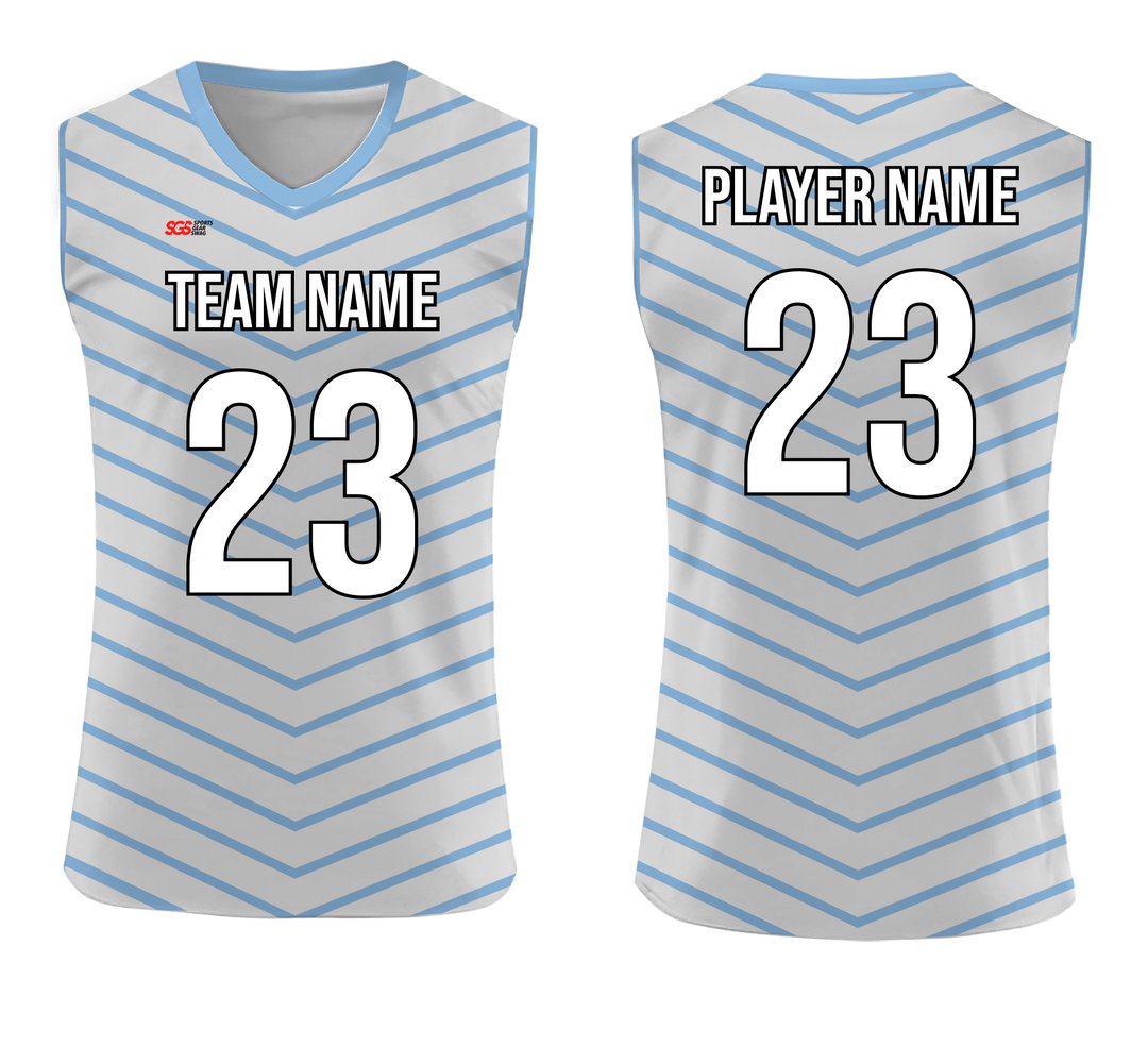 Custom Semi Geometric Lines Adult Youth Volleyball Sleeveless Jersey