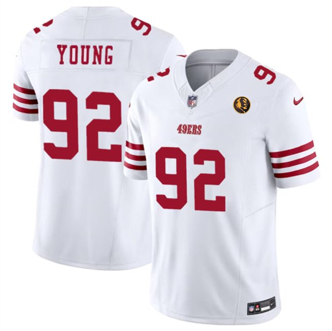 Men's San Francisco 49ers #92 Chase Young White 2023 F.U.S.E. With John ...