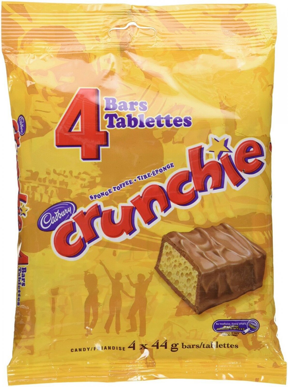 Cadbury Crunchie Chocolate Bars 4 Pack X 6 Canadian