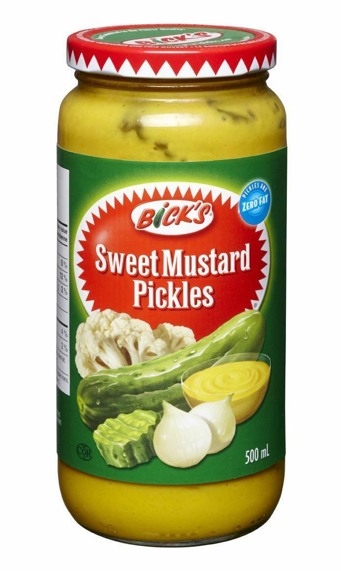 Bick’s Sweet Mustard Pickles 6 x 500ml Canadian