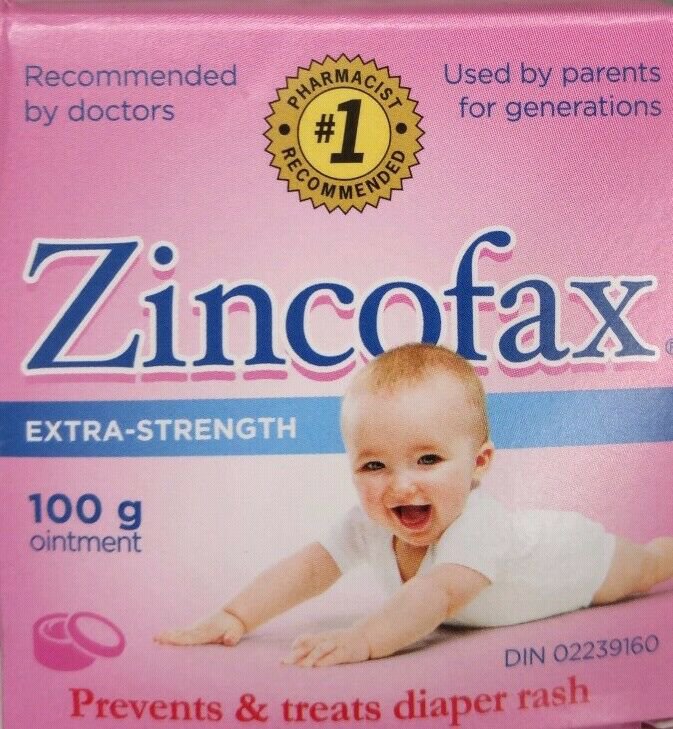 Zincofax Extra Strength Diaper Rash Cream 6 x 100g Canadian