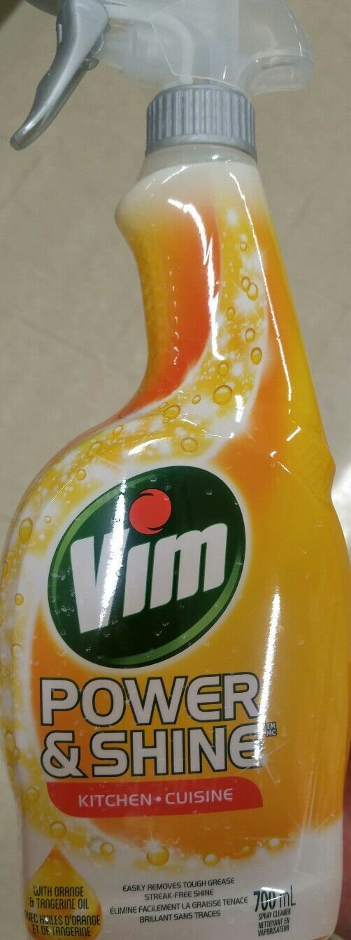 Vim Cleaner Power & Shine Kitchen Orange & Tangerine Oil 6 x 700ml Canadian