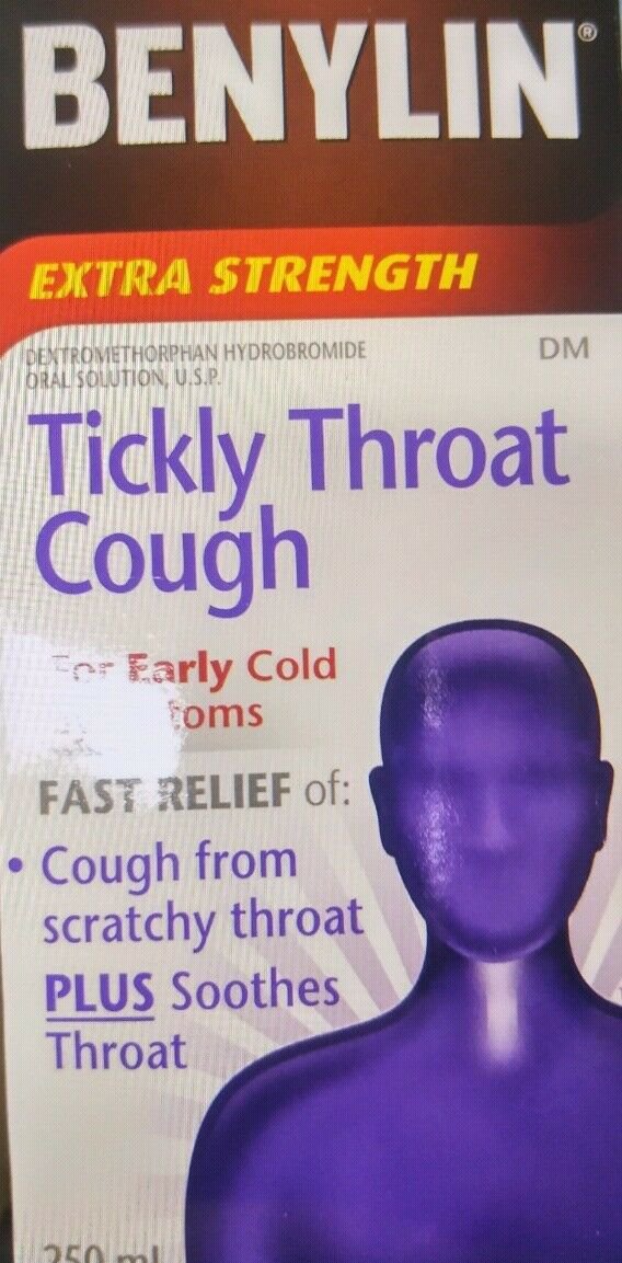 Benylin Extra Strength Tickly Throat Cough 2 x 250ml Canadian