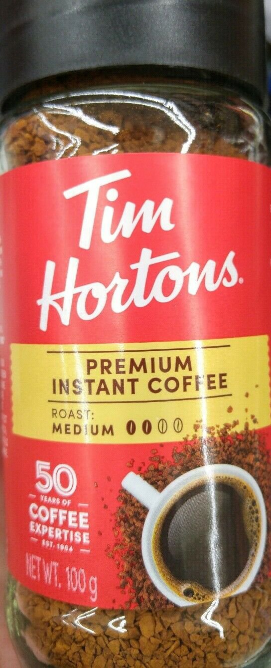 Tim Hortons Premium Instant Coffee Medium Roast 6 x 100g jars Canadian