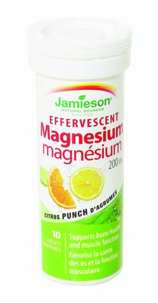 Jamieson Effervescent Magnesium Tablets Citrus Punch 6 x 10 Tablets