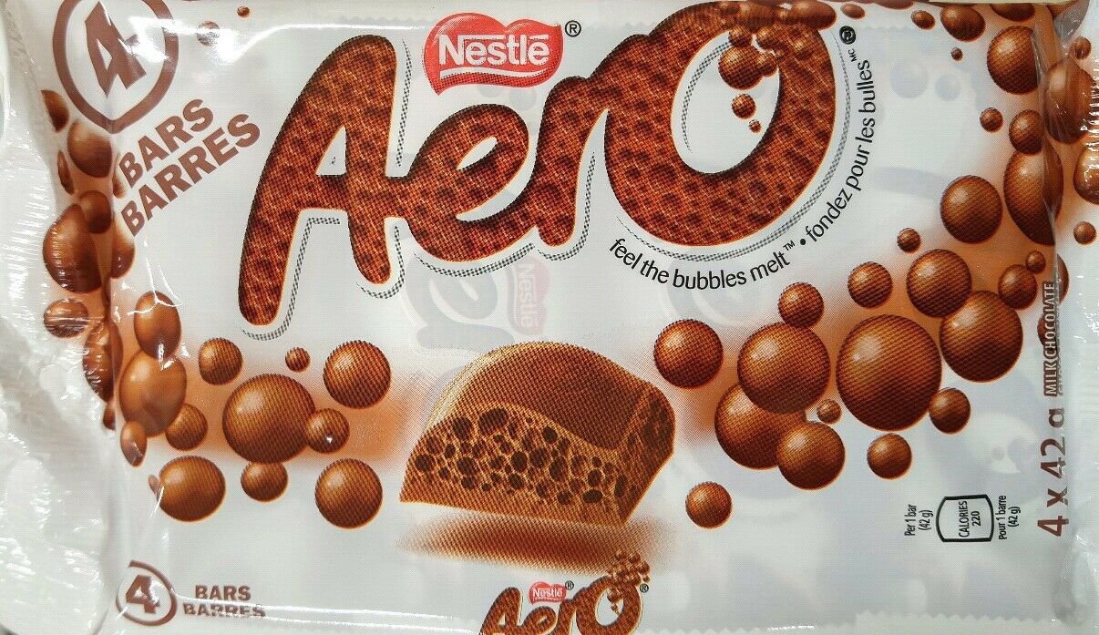 Nestle Aero Chocolate Bars 4 pack x 6 Canadian