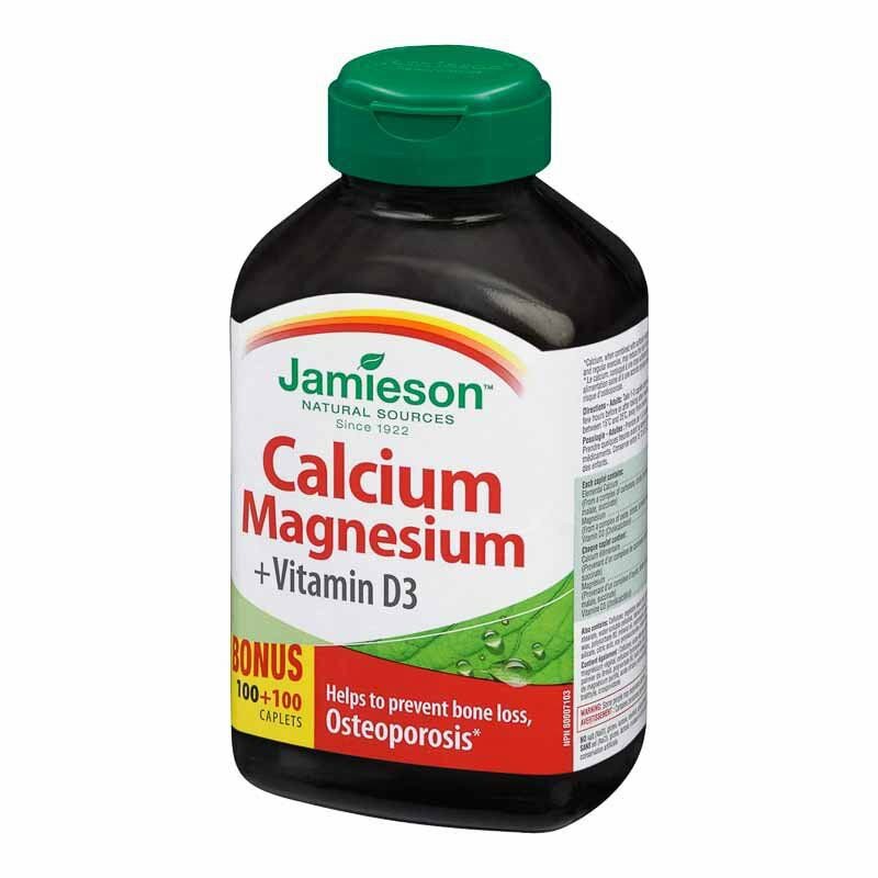 Jamieson Calcium And Magnesium With Vitamin D3 - 2 X 200 Caplets Canadian