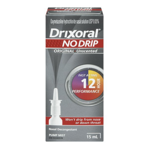 Drixoral Original Unscented Nasal Decongestant No Drip 2 x 15ml Canadian