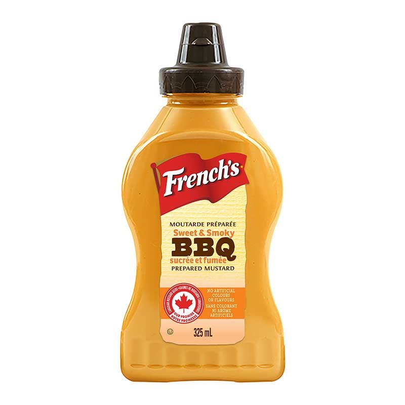 French’s Sweet & Smoky Mustard 4 x 325ml Canadian