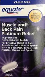 Equate Platinum Muscle And Back Pain Relief Generic Robax 100 Caplets ...