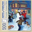Bits And Pieces - Snowman's Finishing Touches 500 Piece Puzzle - Tom Newsom